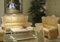 Диван Двойной А Вирджиния-W белая (Массив берёзы, натуральная кожа, классика) магазин Москва